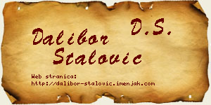 Dalibor Stalović vizit kartica